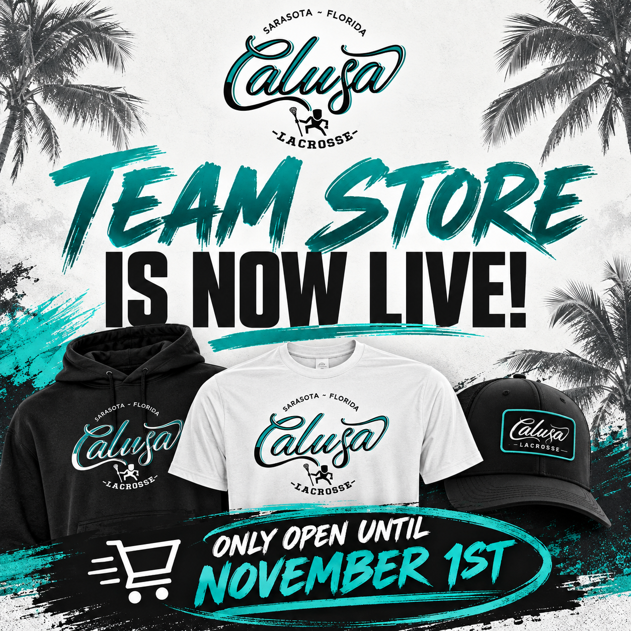 Calusa Lacrosse team store apparel and November 1 deadline